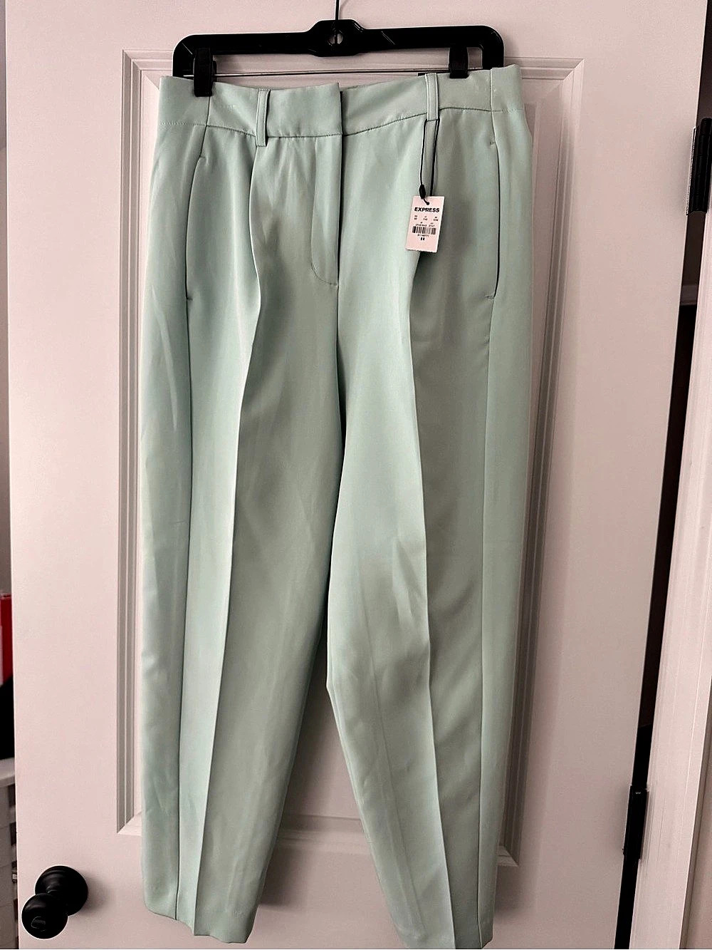 Express Mint Green High Rise Pleated Tailored Pants Size 8 NWT